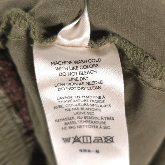 Anthropologie LINEN Blend Moss Green Utility Mini Skirt Size XL - Picture 14 of 16